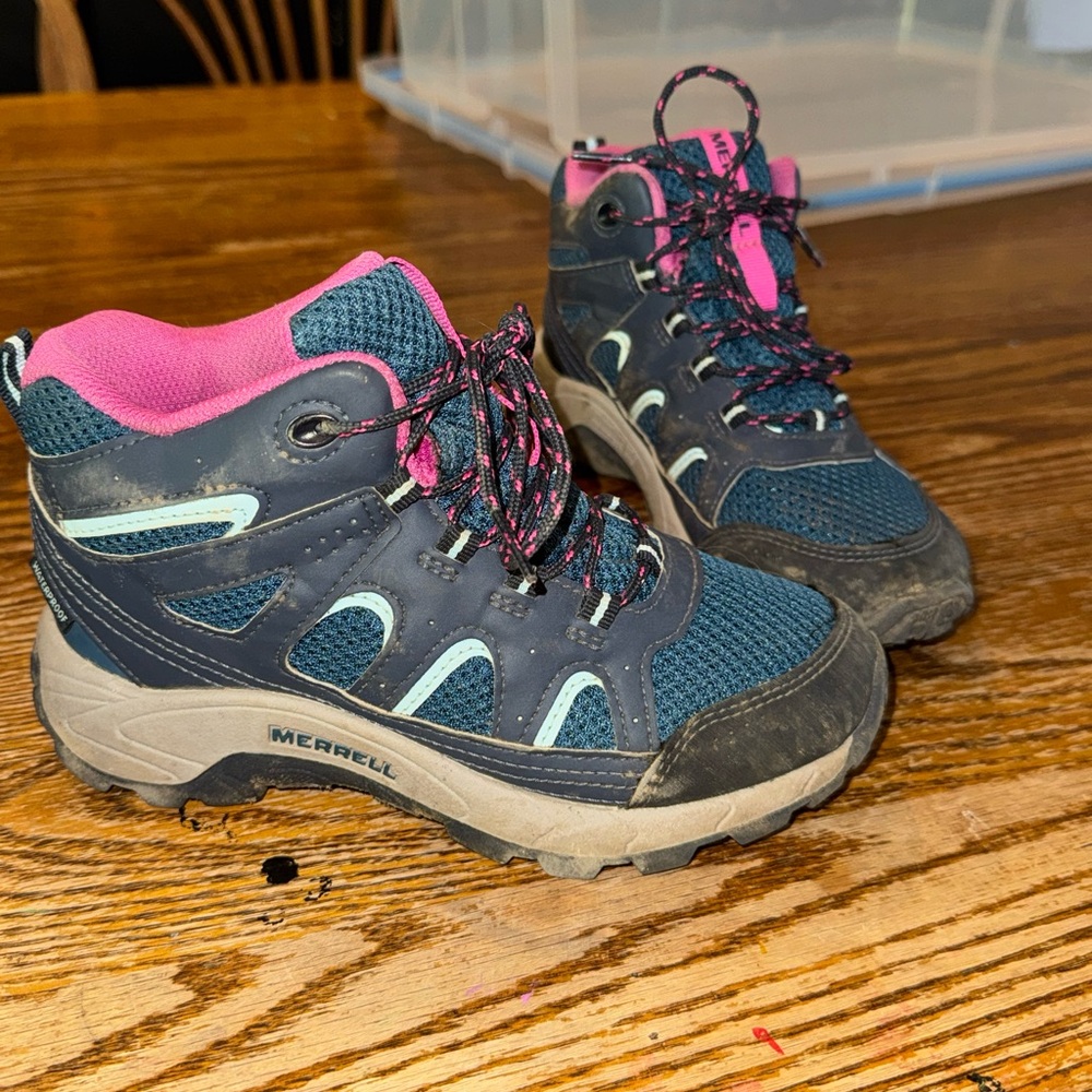 Merrell Kids' Navy and Pink Outdoor Boots